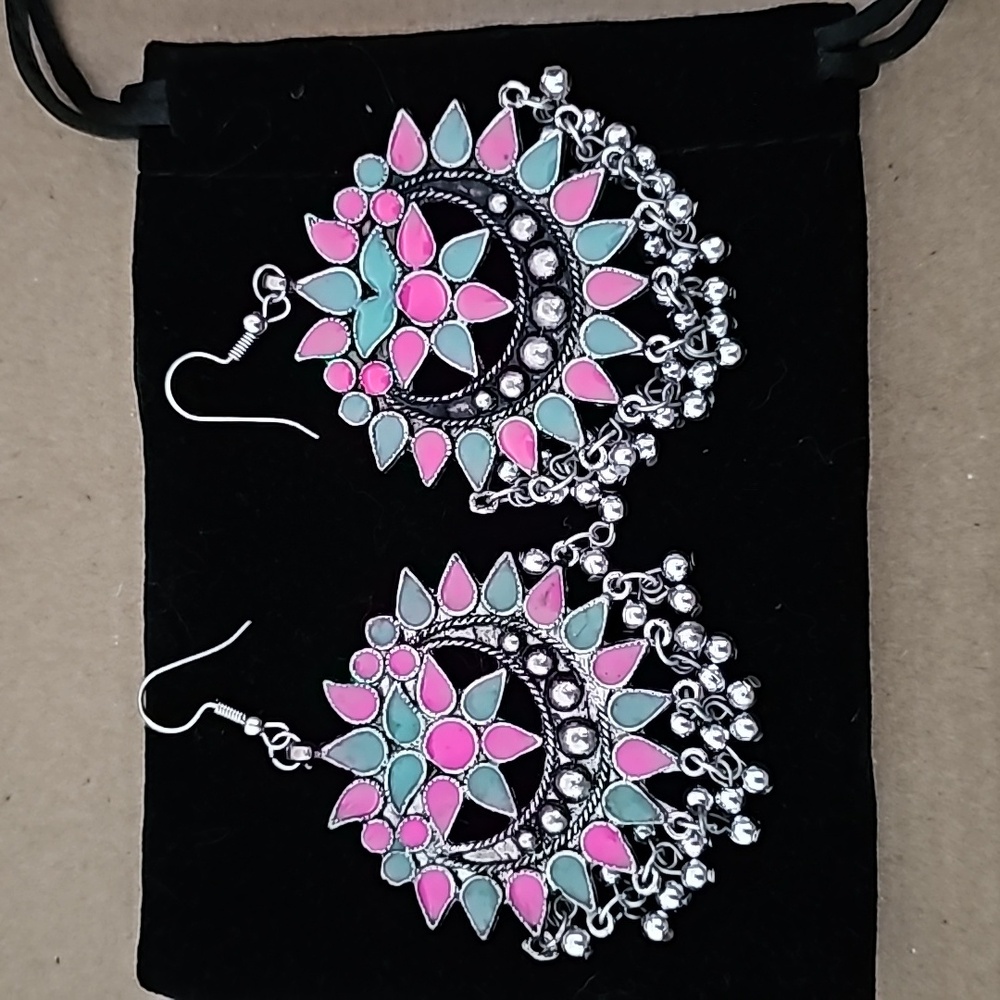 Boho gypsy bell earrings NIB